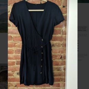 Navy Wrap Dress Size M